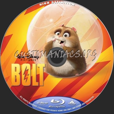 Bolt (2D + 3D) blu-ray label