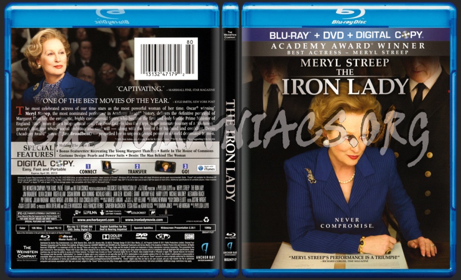 The Iron Lady blu-ray cover