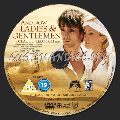 And Now Ladies & Gentlemen dvd label