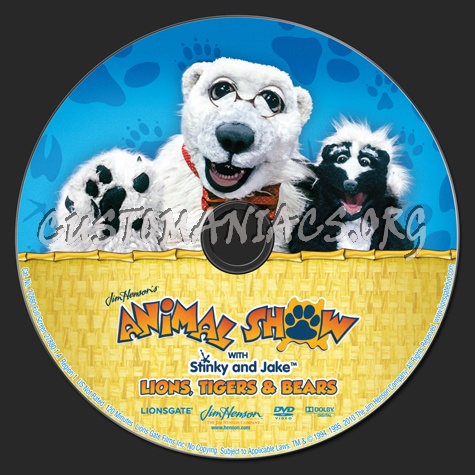 Animal Show: Lions, Tigers & Bears dvd label