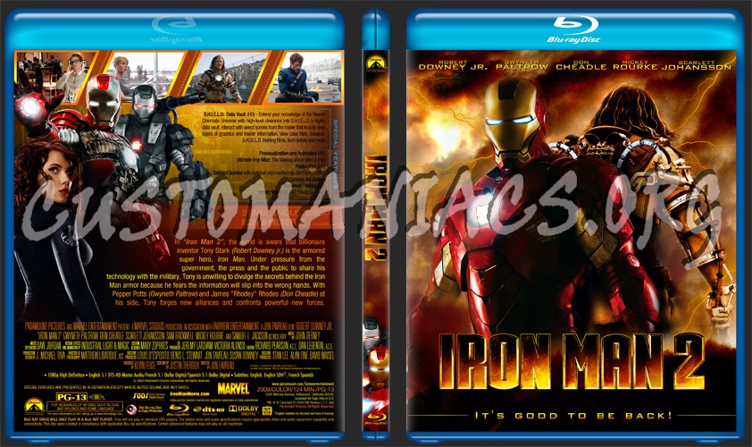 Iron Man 2 blu-ray cover