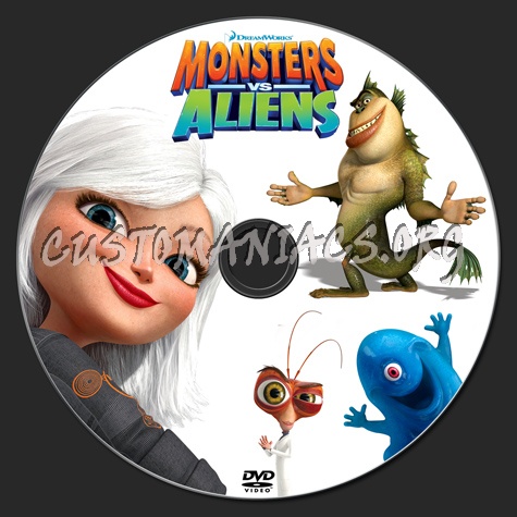 Monsters vs Aliens dvd label