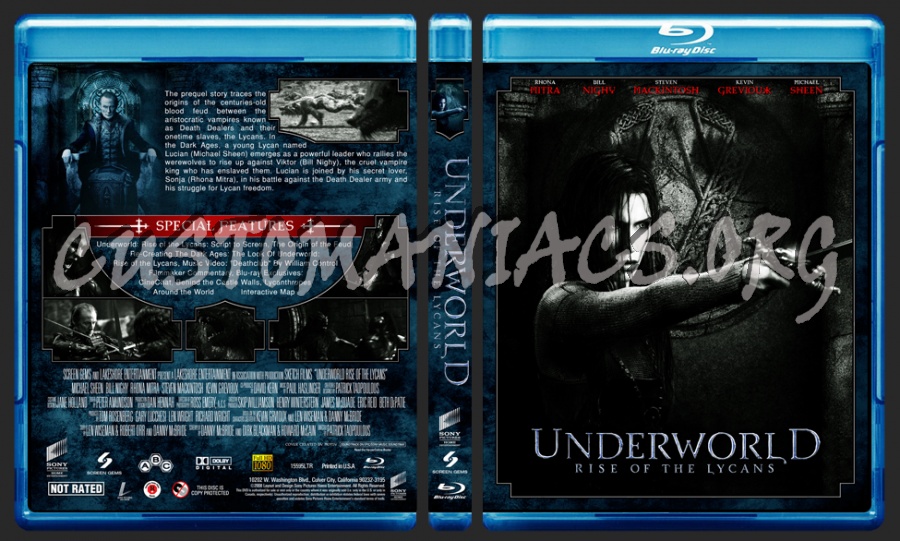 Underworld Rise Of The Lycans blu-ray cover