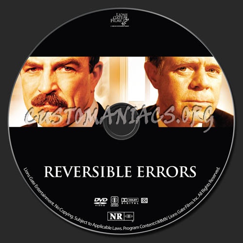 Reversible Errors dvd label