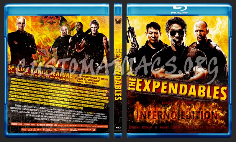 The Expendables blu-ray cover