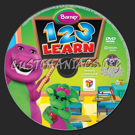 Barney: 123 Learn dvd label