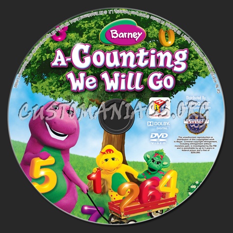 Barney: A-Counting We Will Go dvd label