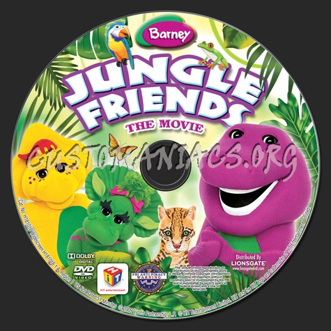 Barney Jungle Friends dvd label DVD Covers Labels by