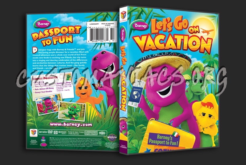 Barney: Let's Go On Vacation dvd cover