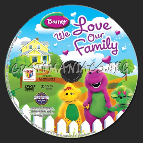 Barney: We Love Our Family dvd label