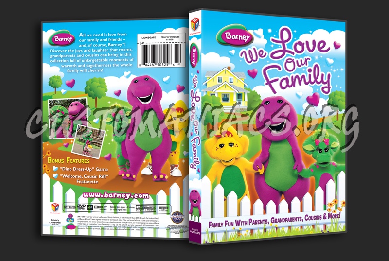 Barney We Love Our Family dvd cover