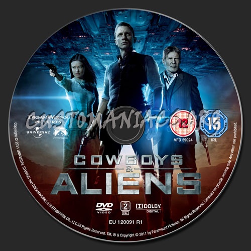 Cowboys & Aliens dvd label