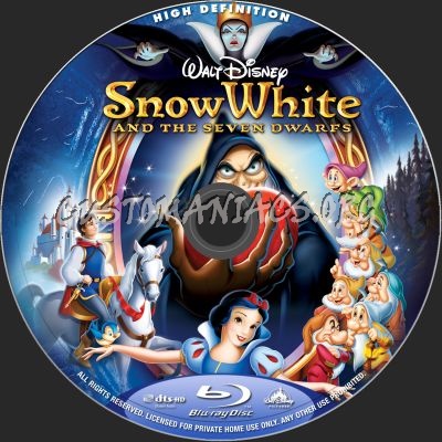 Snow White And The Seven Dwarfs blu-ray label