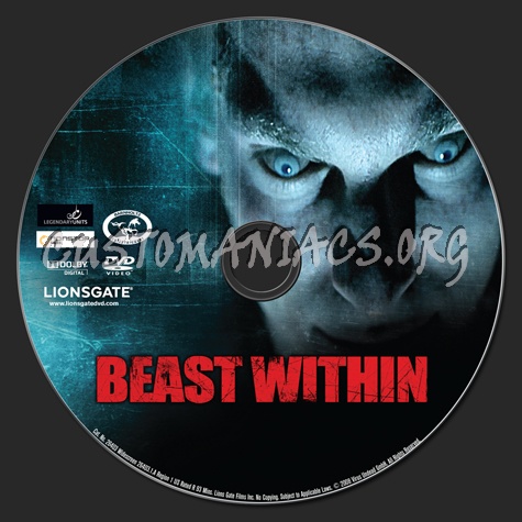 Beast Within dvd label