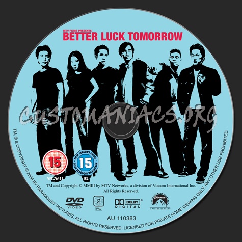 Better Luck Tomorrow dvd label