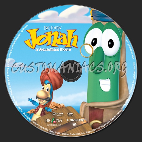 Big Idea's Jonah A Veggietales movie dvd label