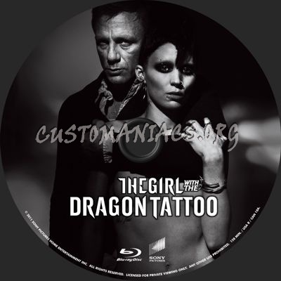 The Girl with the Dragon Tattoo blu-ray label