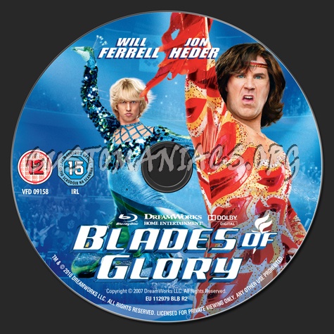 Blades of Glory blu-ray label