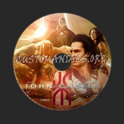 John Carter blu-ray label