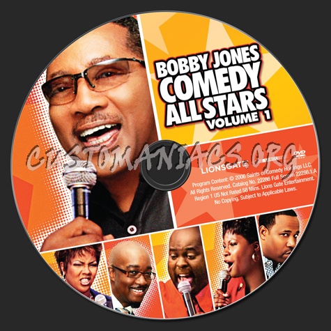 Bobby Jones Comedy All Stars Volume 1 dvd label