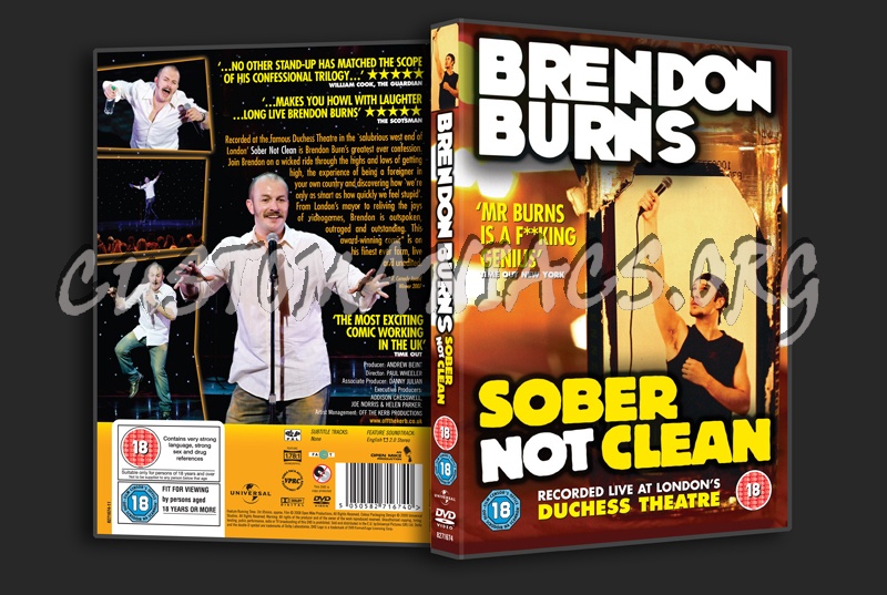 Brendon Burns: Sober Not Clean dvd cover