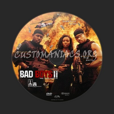 Bad Boys II dvd label