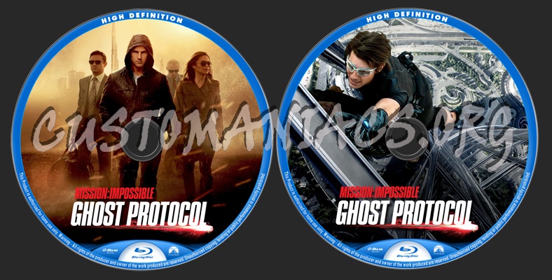 Mission Impossible Ghost Protocol blu-ray label