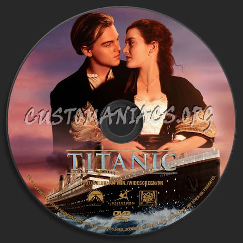 Titanic dvd label