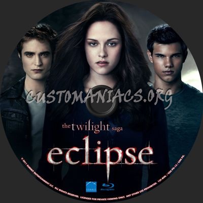 The Twilight Saga: Eclipse blu-ray label