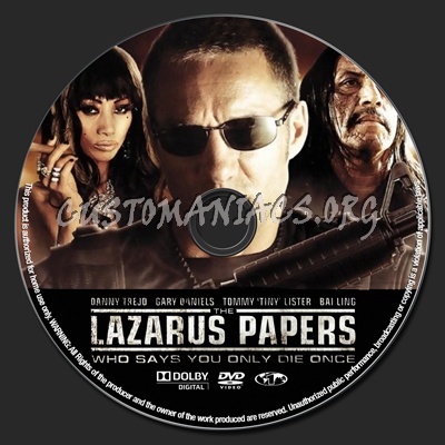 The Lazarus Papers dvd label