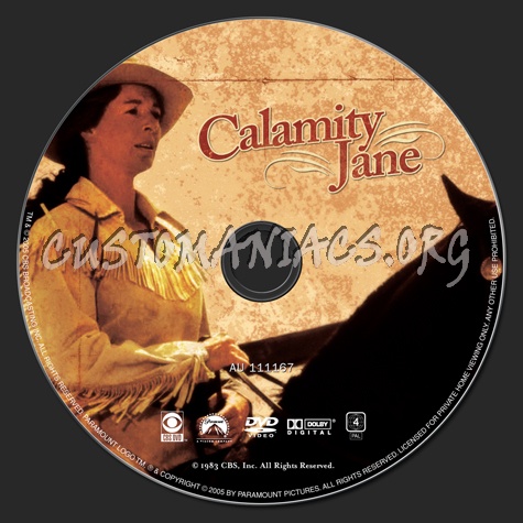 Calamity Jane dvd label