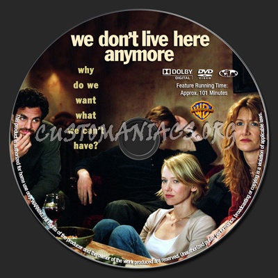 We Don't Live Here Anymore dvd label