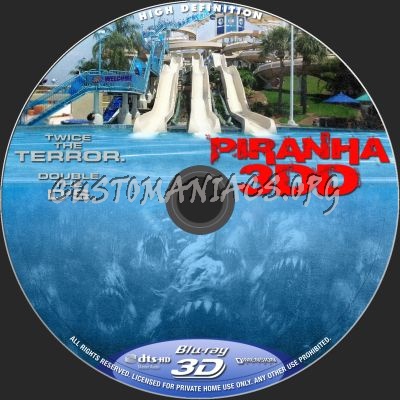 Piranha 3DD (2D+3D) blu-ray label