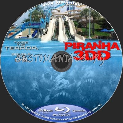 Piranha 3DD (2D+3D) blu-ray label