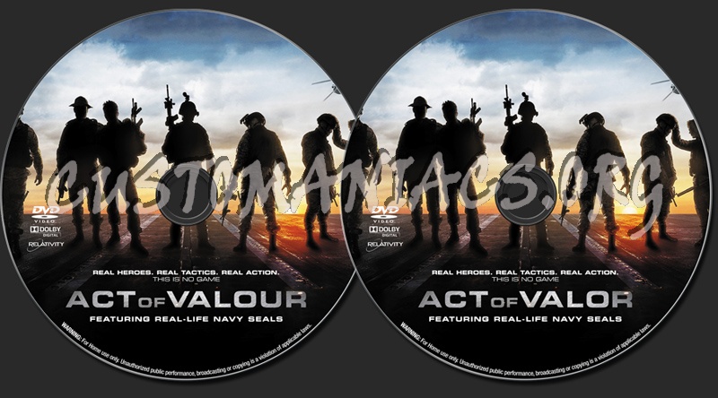 Act of Valor dvd label