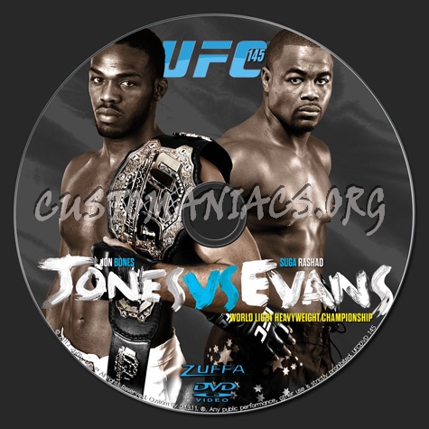 UFC 145 Jones vs Evans dvd label