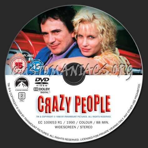 Crazy People dvd label