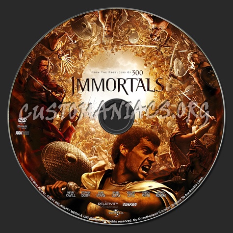 Immortals dvd label