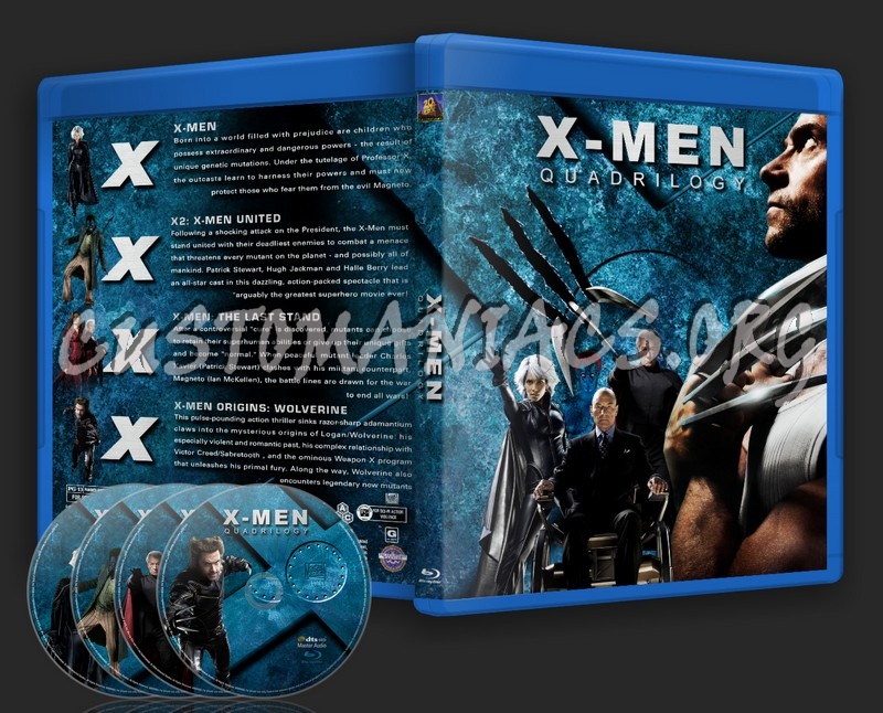 X Men Quadrilogy blu-ray cover