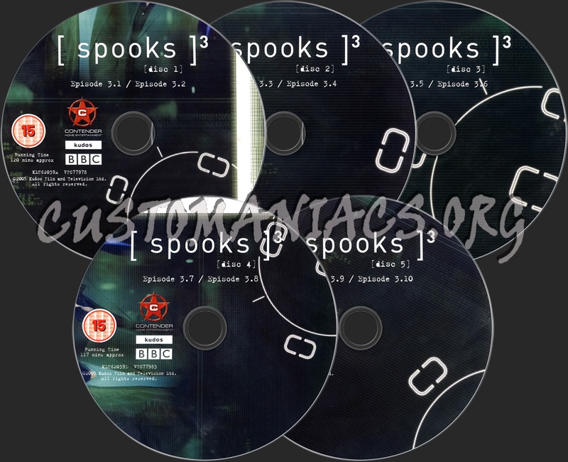 Spooks Season 3 dvd label