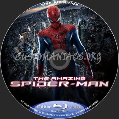 The Amazing Spider-Man blu-ray label