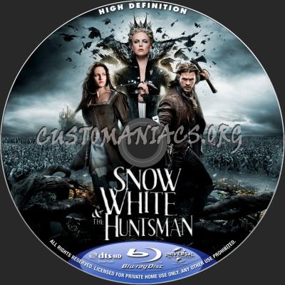 Snow White And The Huntsman blu-ray label