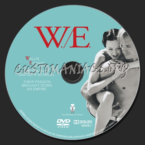 W.E. dvd label