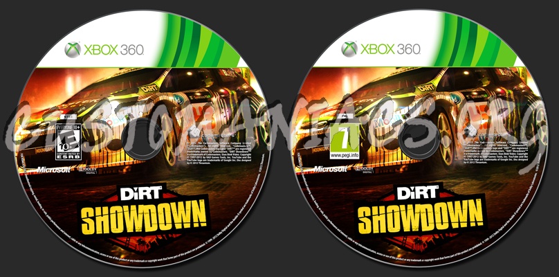 DiRT Showdown dvd label