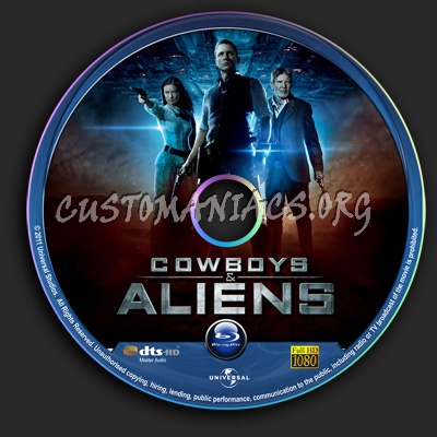 Cowboys & Aliens blu-ray label