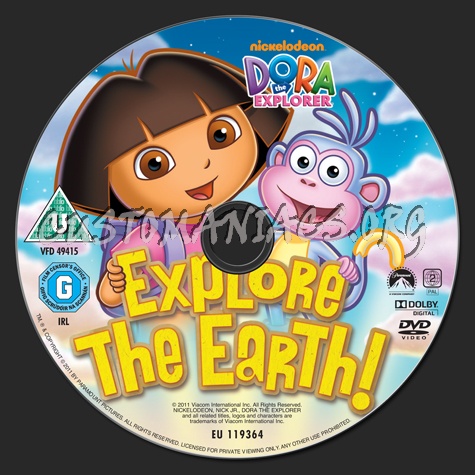 Dora the Explorer Explore the Earth! dvd label