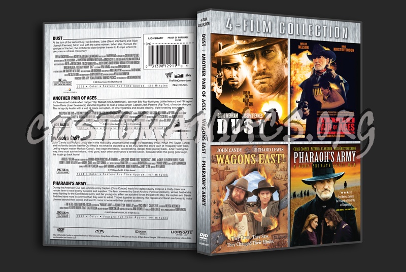 Dust / Another Pair of Aces / Wagons East! / Pharaoh's Army dvd cover