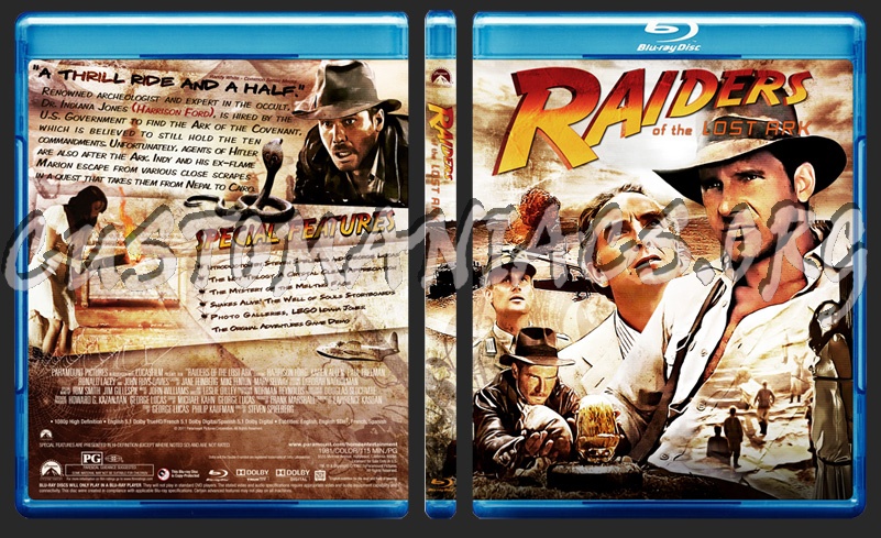 Raiders Of The Lost Ark blu-ray cover