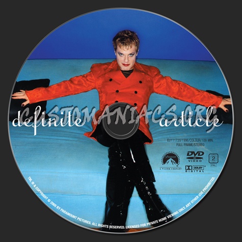 Eddie Izzard: Definite Article dvd label