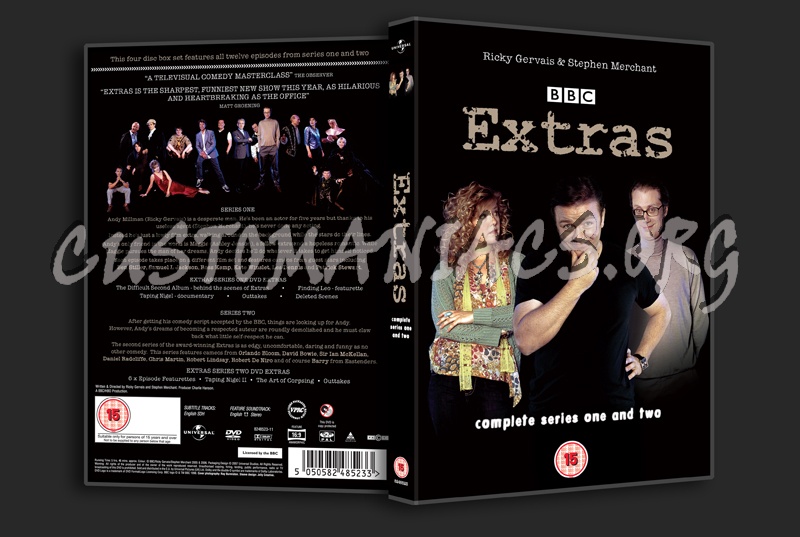 Extras Series 1 & 2 dvd cover